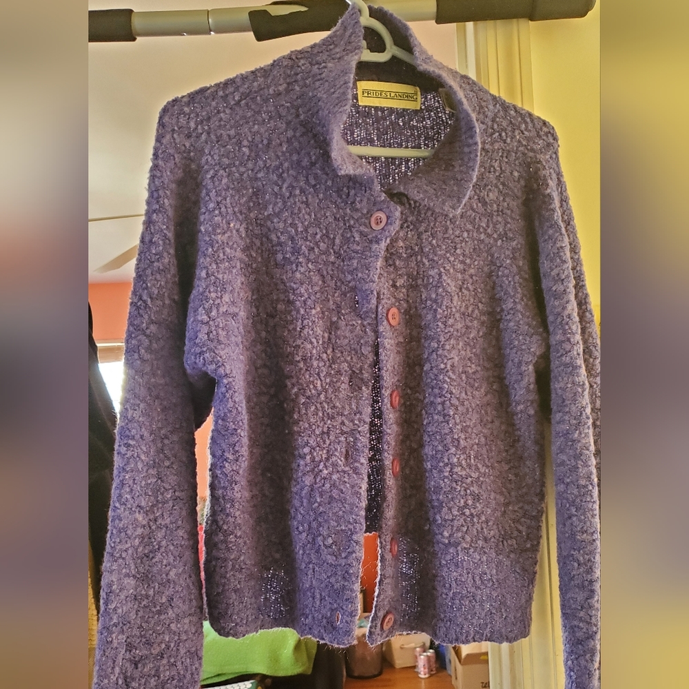 Purple cardigan large